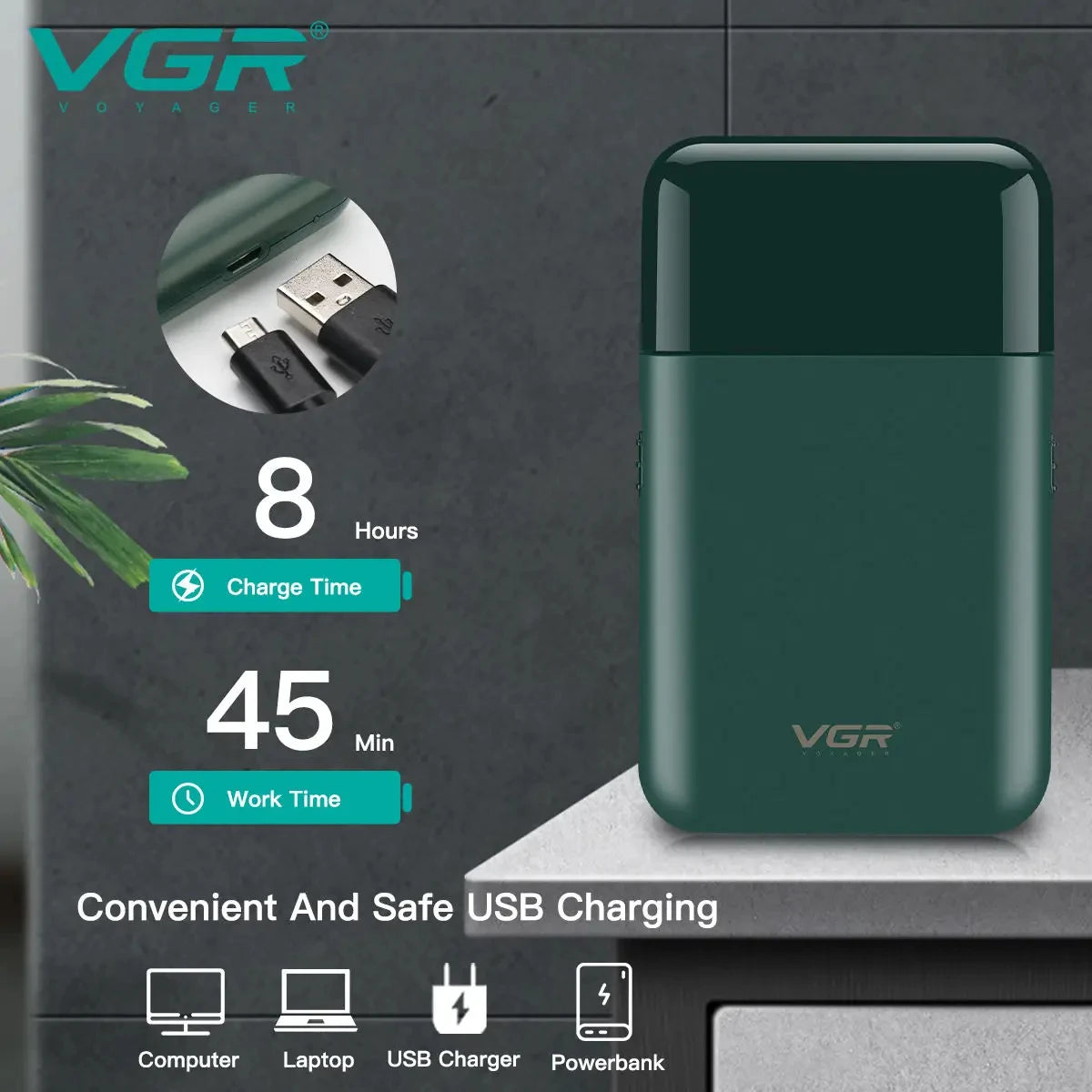 VGR V-390 Electric Shaver &amp; Beard Trimmer