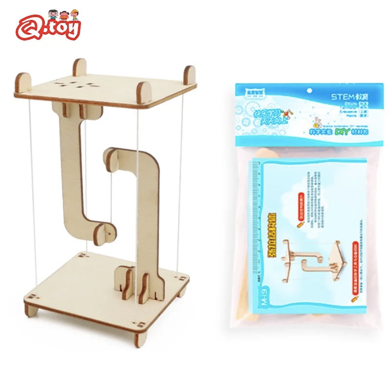 Conjunto de Brinquedo STEM Elevador de Madeira para Experiências Científicas STEAM