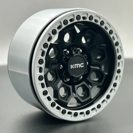 KMC 2.6 Inch Metal Wheel Hub For 1 By 8 RC Crawler &ndash; Smooth silver 4pcs