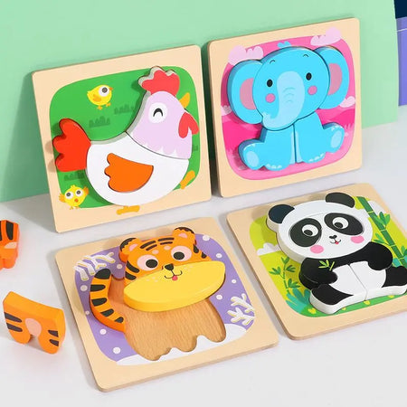 Montessori Wooden Puzzle Boards &ndash; Engaging Educational Toy for Toddlers