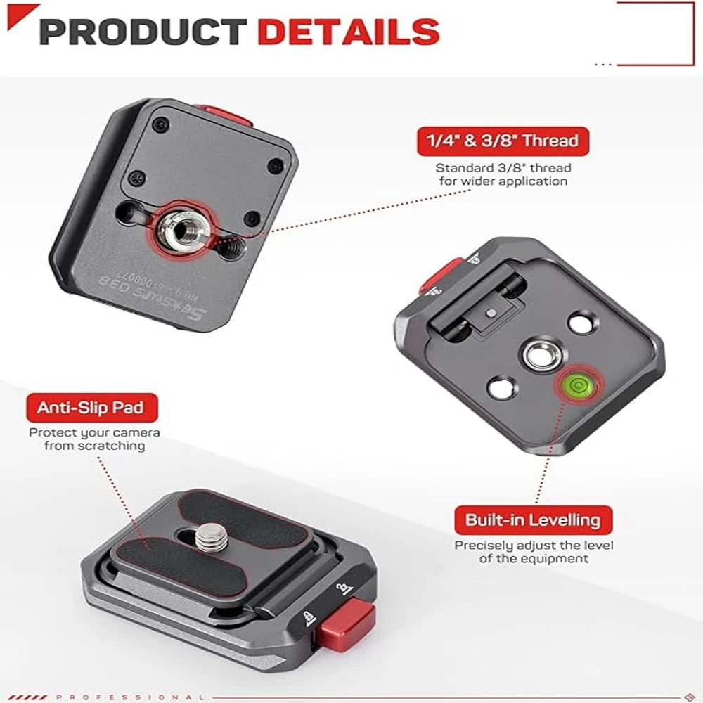 IFOOTAGE Q38 Aluminum Quick Release Plate &ndash; Ultra Light