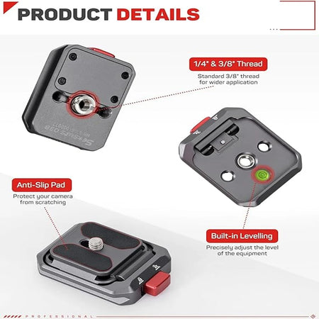 IFOOTAGE Q38 Aluminum Quick Release Plate &ndash; Ultra Light