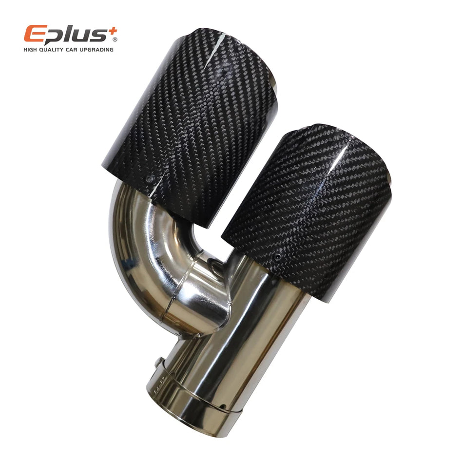 Muffler Tip Kiiltävä Hiilikuitu H-muoto Eplus+:lle