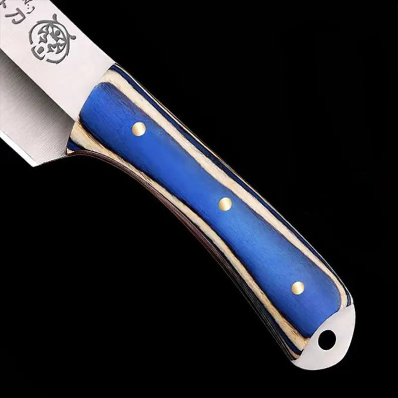 Versatile Multi-Purpose Knife with Colourful Wooden Handle