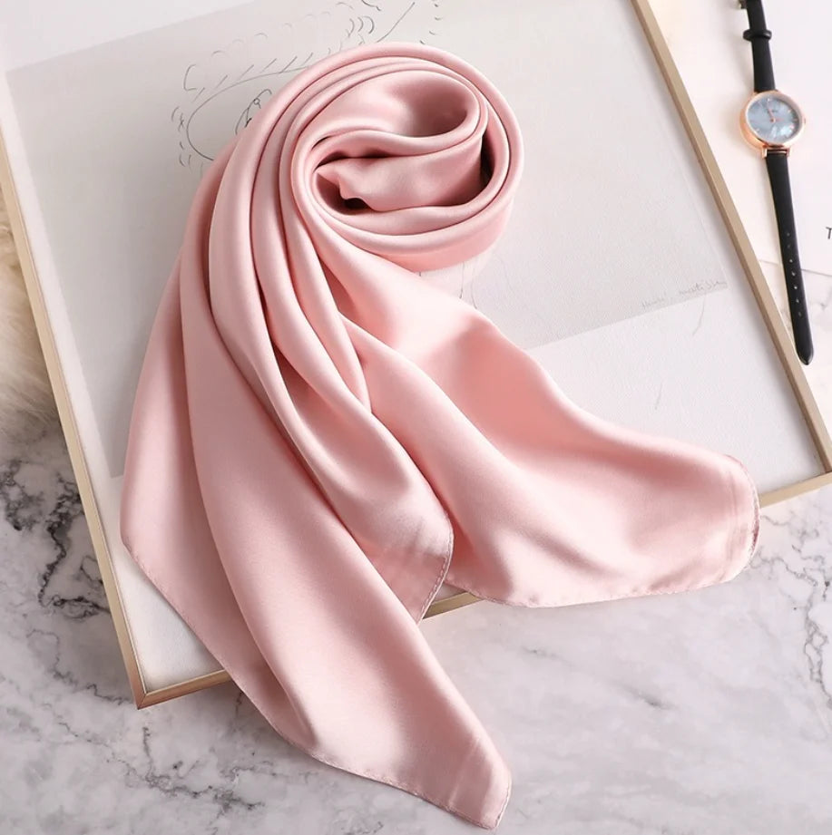 Stmanya Women 70cm Printed Silk Scarf &ndash; Elegant Versatile Headwear 22