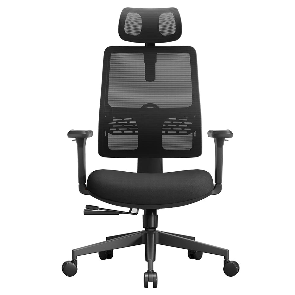 Ergonomic Office Chair with Adjustable Headrest and 4D Armrests, Adaptive Lumbar Support, Seat Depth, Recliner