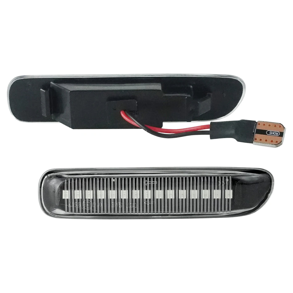 Dynamische LED-Seitenblinker mit klarem Glas für BMW 3er Serie E46 Pre-LCI