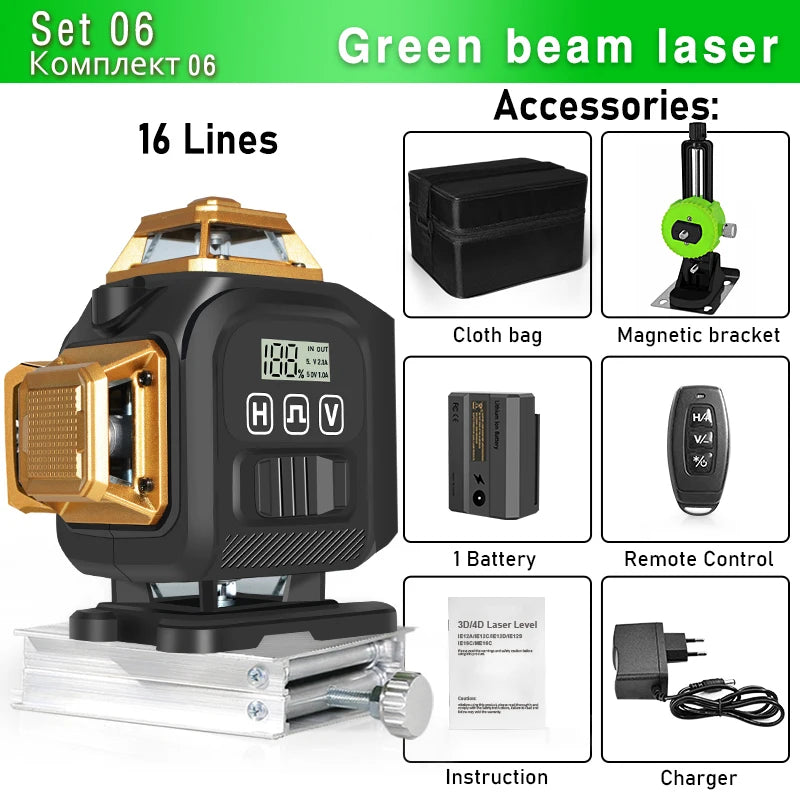 IE16Q &ndash; 360 Degree Self Leveling Laser With Green Beams IE16Q