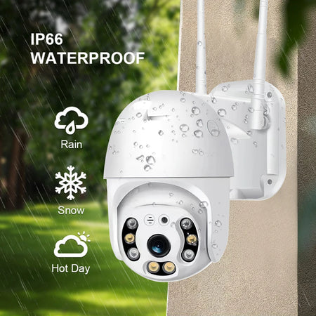 3MP WIFI Security Cameras Outdoor V380 Pro APP CCTV Two Ways AUDIO Speed Dome Wireless Surveillance IP Camera
