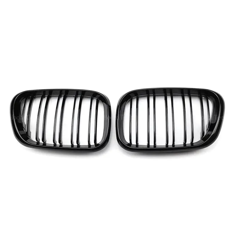 Car Glossy Black Grill Front Kidney Grille for BMW X5 E53 Pre-LCI 1999 2000 2001 2002 2003 Dual Slats Double Line Grills by InterCyprus Trading Ltd