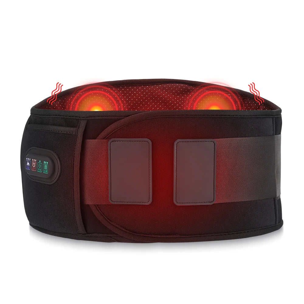 Electric Heating Lower Back Massager Belt &ndash; Heat Therapy black
