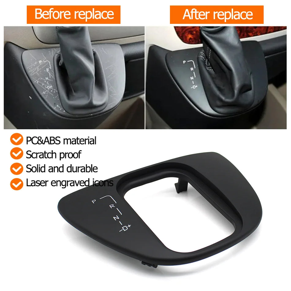 Gear Shift Bezel Cover Rubberized Coating Chrome Plating PC/ABS for Mercedes-Benz Viano W639 / Vito W636