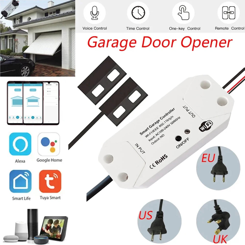 Tuya WIFI Smart Garage Door Controller - Alexa &amp; Google Compatible
