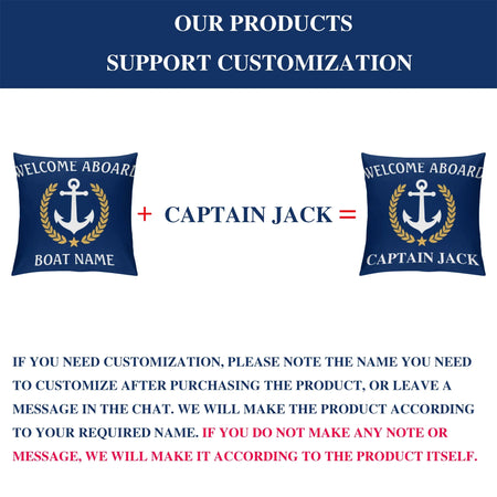 Personalised Nautical Anchor Pillow Covers for Home and Yacht Decor