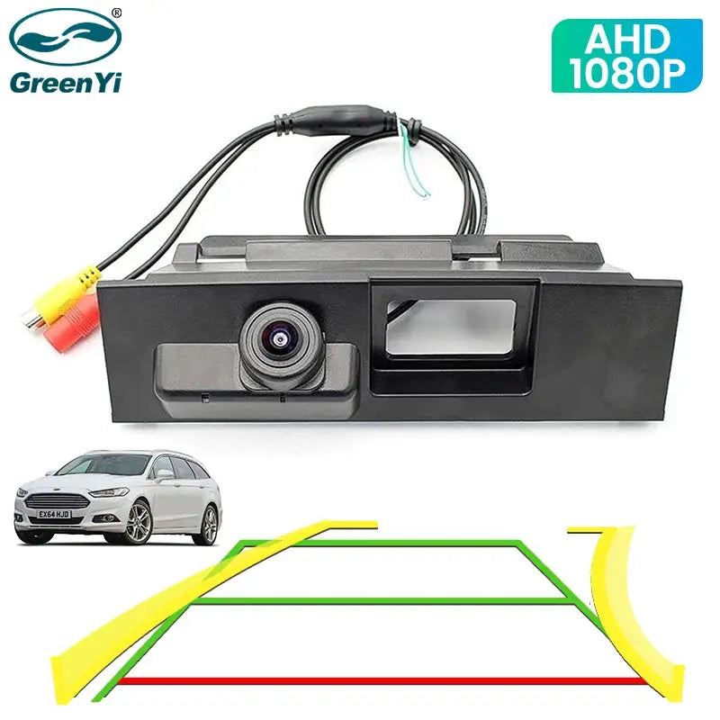 AHD 1080P Vehicle Dynamic Trajectory Car Trunk Handle Rear View Camera For Ford Mondeo MK3 MK4 MK5 S-Max 2014-2018 Android DVD by InterCyprus Trading Ltd