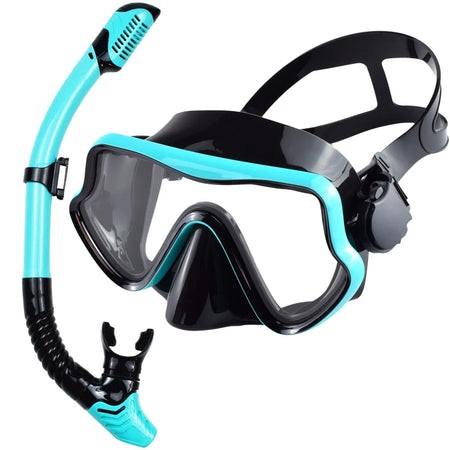 Professional Panoramic Snorkeling Gear Set for Adults | JoyMaySun BlackGreen