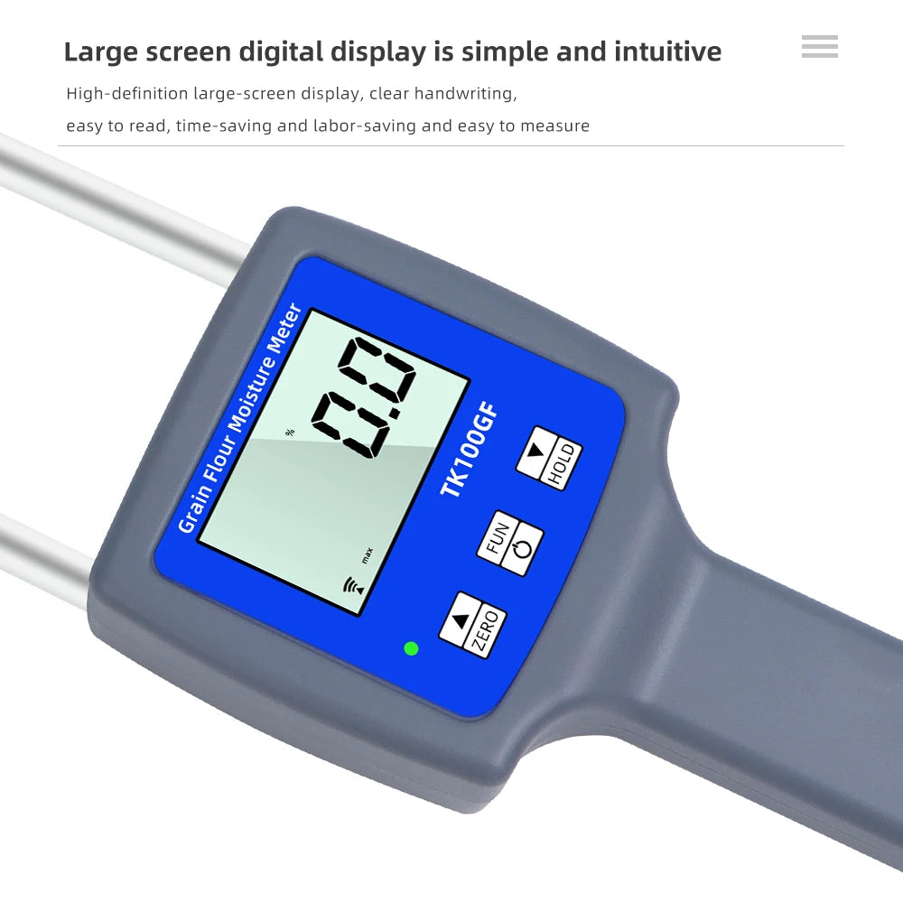 TK100GF Starch Moisture Tester - Backlit LCD Display