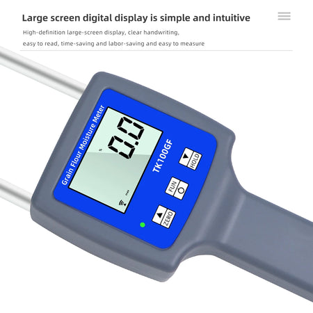 TK100GF Starch Moisture Tester - Backlit LCD Display