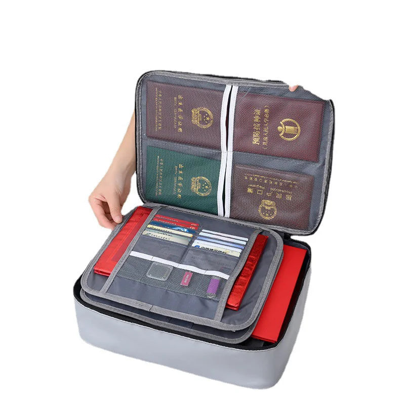 Fireproof Document Password Bag - Water Resistant Organizer