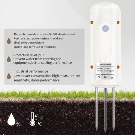 Smart Soil Sensor Zigbee &ndash; Wireless Temperature and Humidity Detection