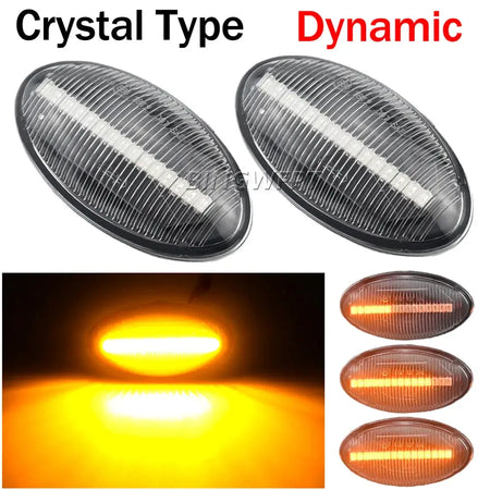 2x LED Side Marker Turn Signal Light Flowing Water Repeater Indicator Waterproof Dynamic Blinker For BMW Mini Cooper R50 R53 R52 by InterCyprus Trading Ltd