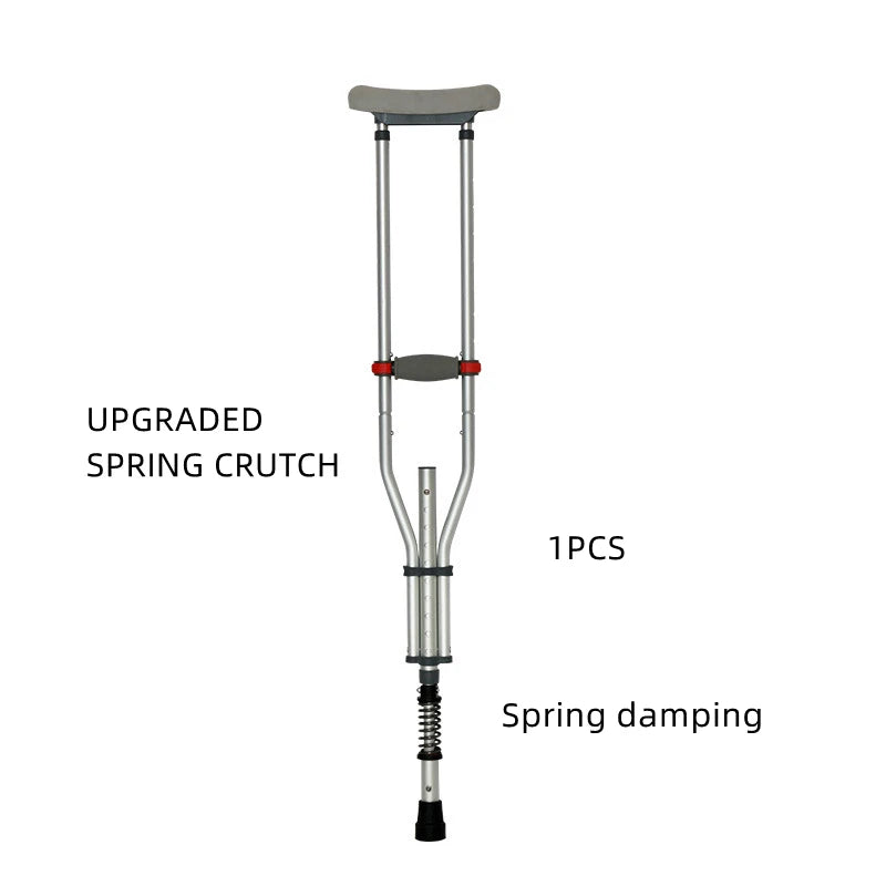 Boxym Aluminum Alloy Detachable Crutches &ndash; Lightweight and Adjustable Mobility Aid WITH SPRING CRUTCH