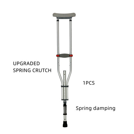 Boxym Aluminum Alloy Detachable Crutches &ndash; Lightweight and Adjustable Mobility Aid WITH SPRING CRUTCH