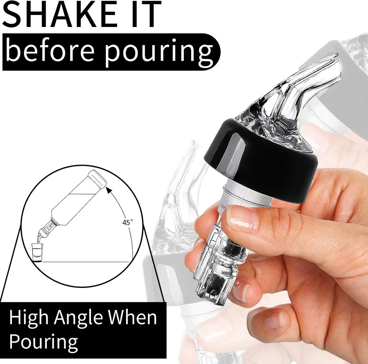 Automatic Measure Liquor Pourers &ndash; Durable Virgin Plastic