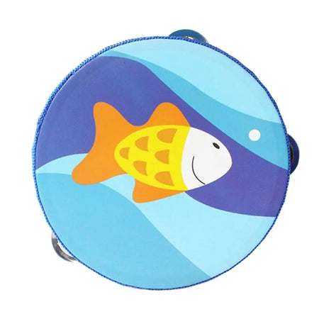 6 Inches Children Hand Drum - Cartoon Pattern Learning Toy Style 4