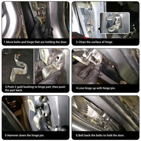 Car Door Hinge Pins Bushing Repair Assembly Kit Set For Nissan Navarra 1997-2005 D22 by InterCyprus Trading Ltd