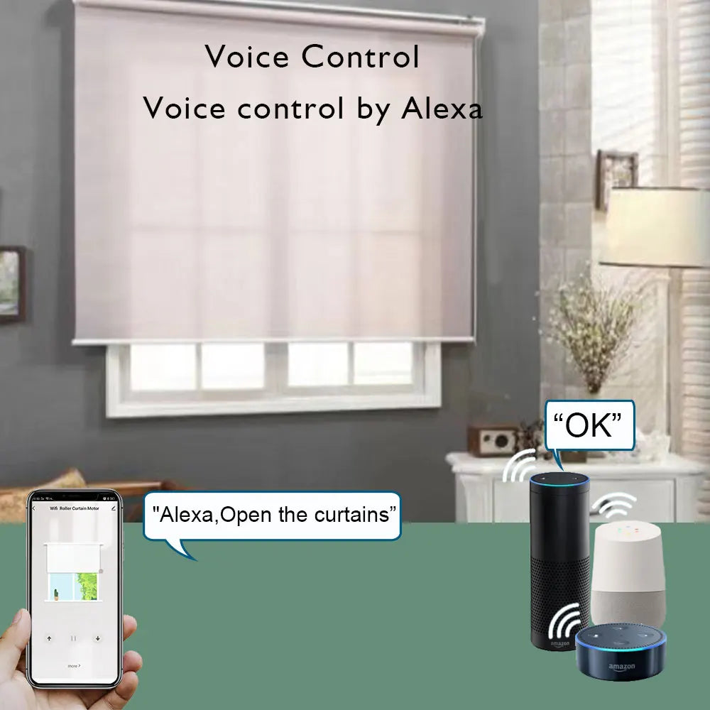 LifeLibero Smart Battery Roller Blinds Motor with WiFi &amp; ZigBee Control