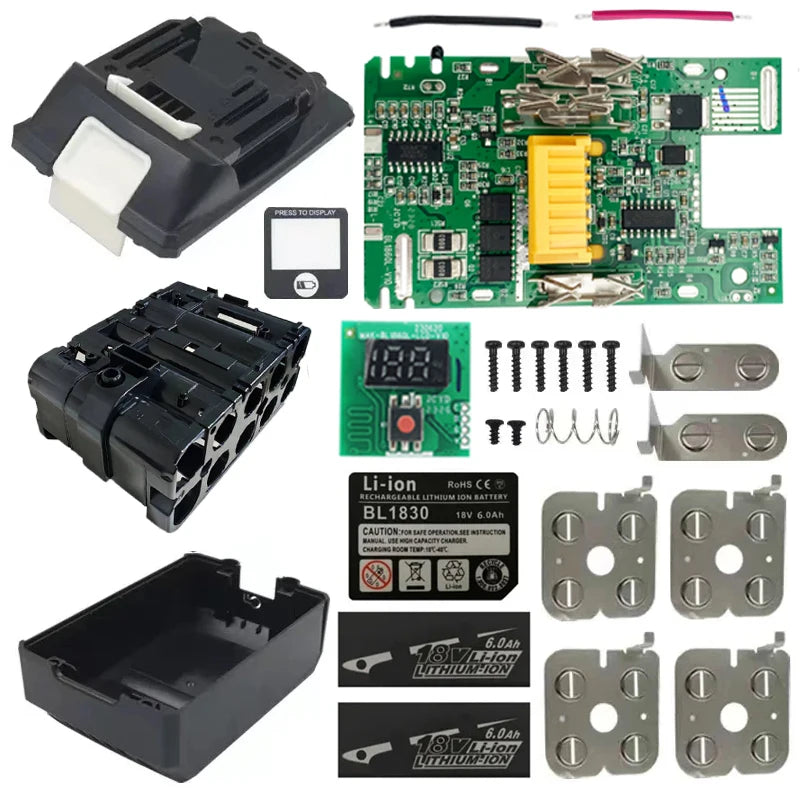 BL1830 Li-ion Battery Case Charging Protection Circuit Board with LED Indicator for Makita 18V Tools