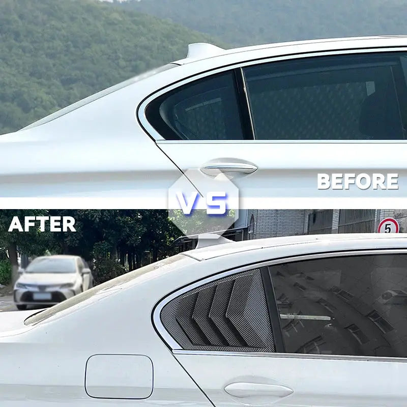 For BMW 5 Series F10 525i 530i 2011-2017 rear window louver sunshade decoration body kit a pair by InterCyprus Trading Ltd