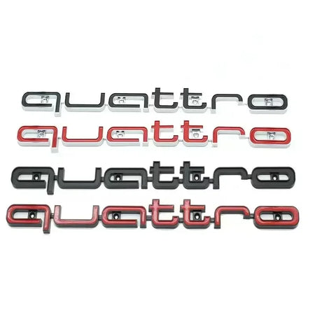 High-Quality 3D ABS Front Grille Emblem for Audi Quattro A3 A4 A5 A6 A6L A7 A8 Q3 Q5 Q7 S3 S4 S5 RS3 RS4 RS6 Badges