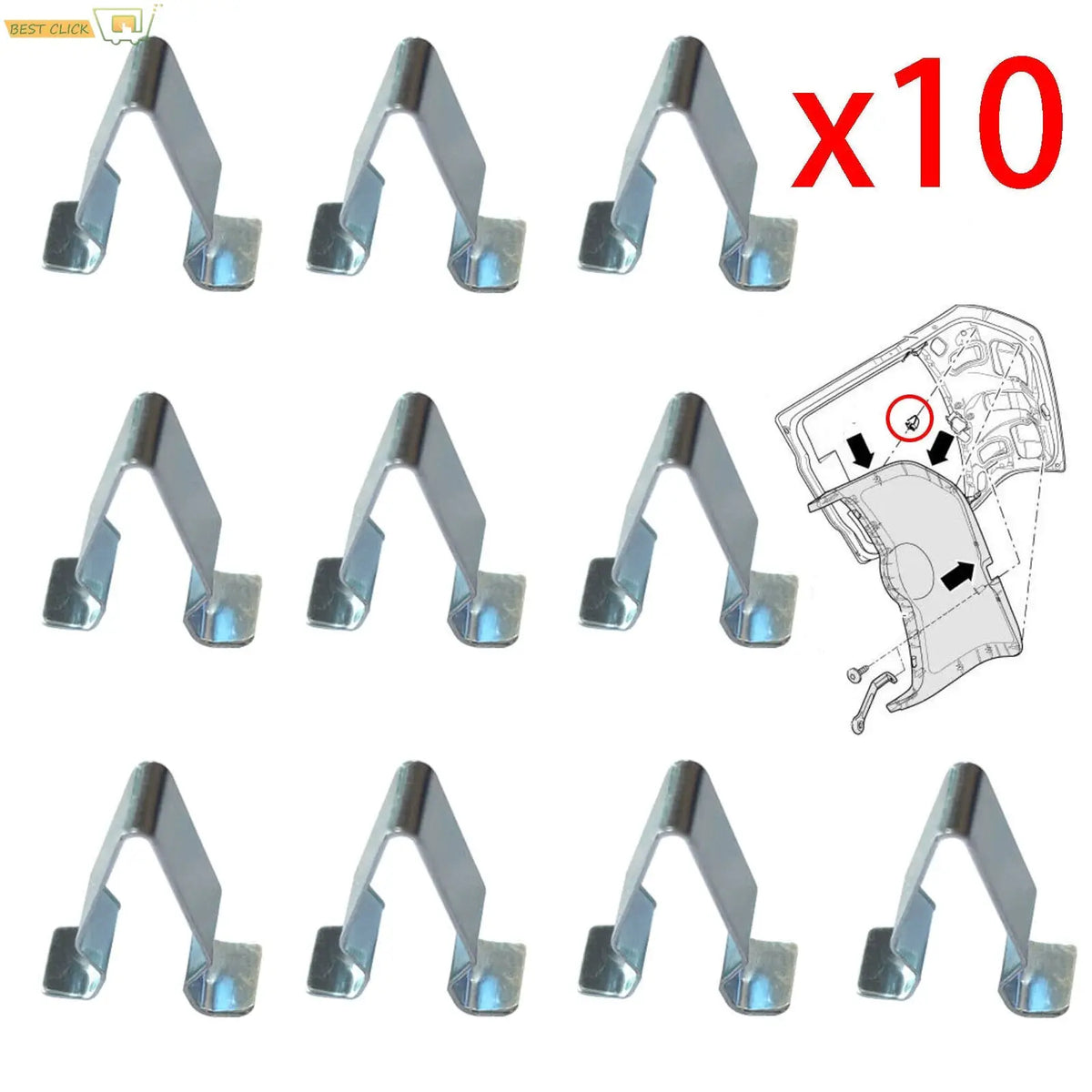 10PCS Tailgate Trim Clips 4B0867276A For Skoda Octavia Fabia Superb Yeti Boot Lid Lining Fasteners Replacement Set by InterCyprus Trading Ltd