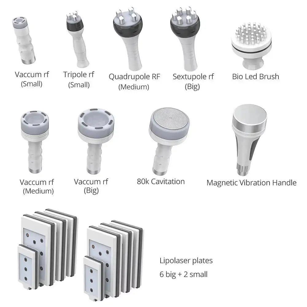 10 In 1 Lipolaser 80K Cavitation Vacuum Slimming Machine