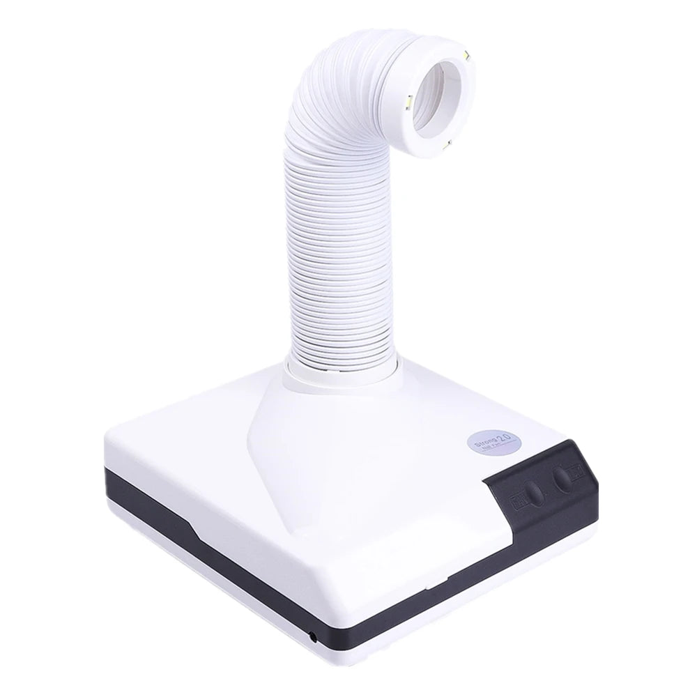 Foreverlily 60W Nail Dust Collector &ndash; Dual Function Design for Clean Workspace White / UK PLUG (220-240V)