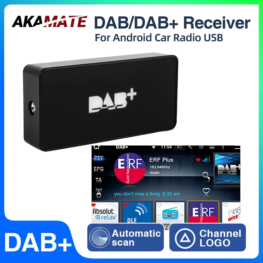DAB Plus DAB Receiver Antenna - Automatic Scan USB Adapter