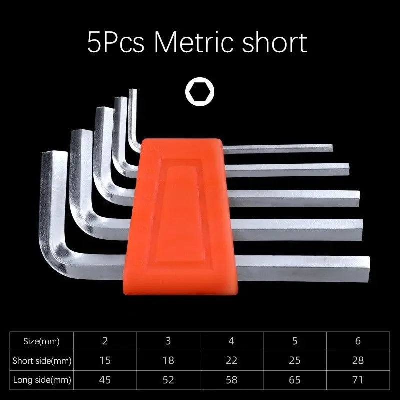5/8/11 Pcs Metric Allen Wrench Set - Short Arm Vehicle Repair Tool 5Pcs Metric short