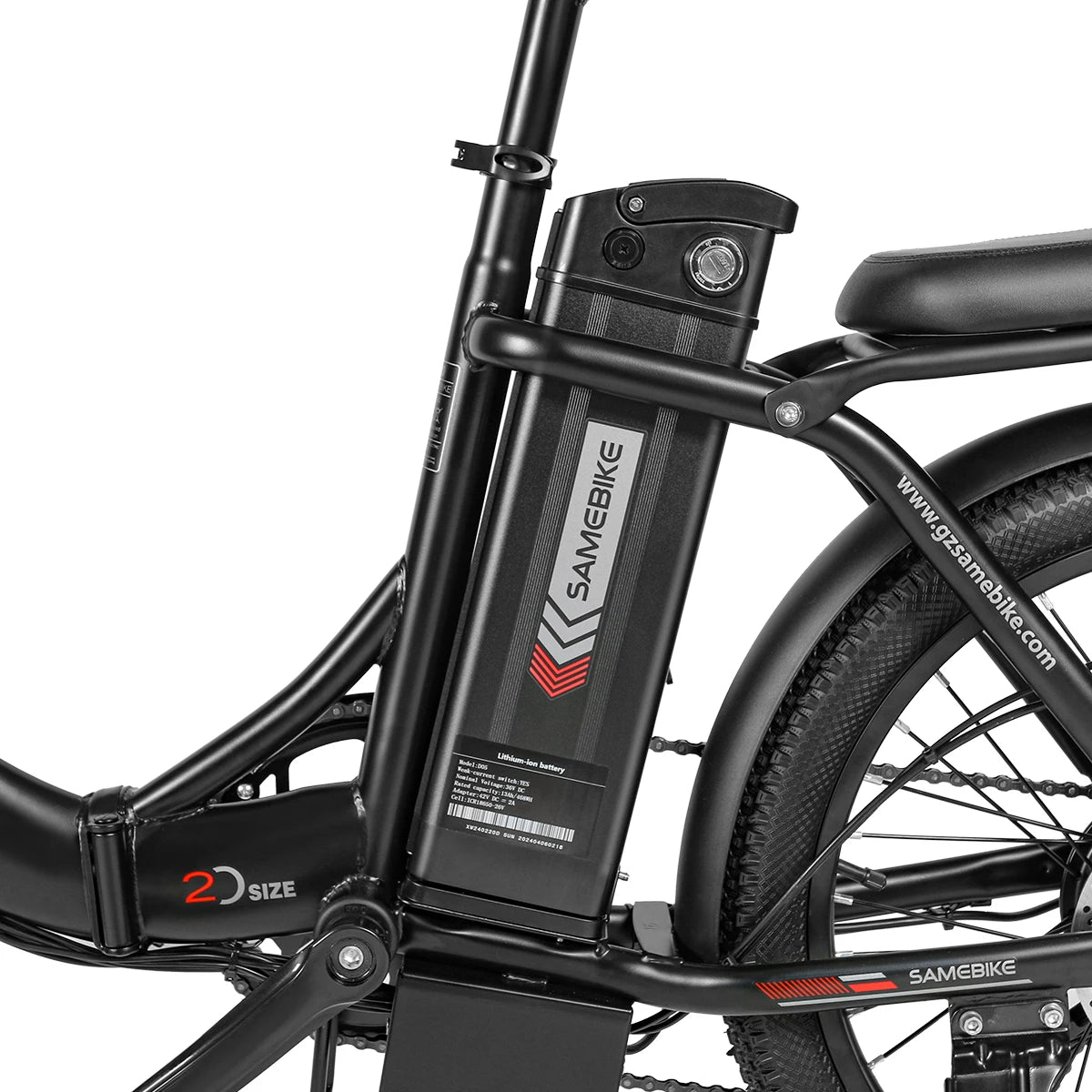 Samebike CY20 Folding Electric Bike &ndash; Removable Battery