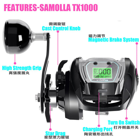 Ultralight Electric Bait Casting Reel TX1000 with 16KG Drag