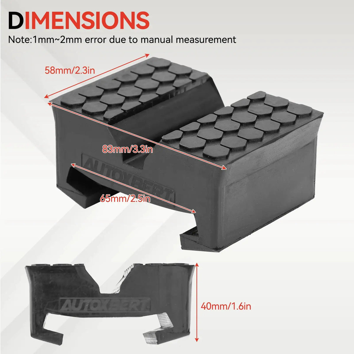 Car Slotted Lift Jack Stand Rubber Pad Saddle Adapter for All-in-One Frame Rail Pinch Lifting Repair Tools Safety Grip Pads by InterCyprus Trading Ltd