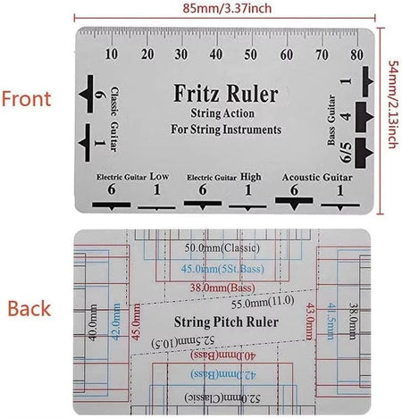 Guitar Neck Notched Straight Edge Tool &ndash; Stainless Gauge