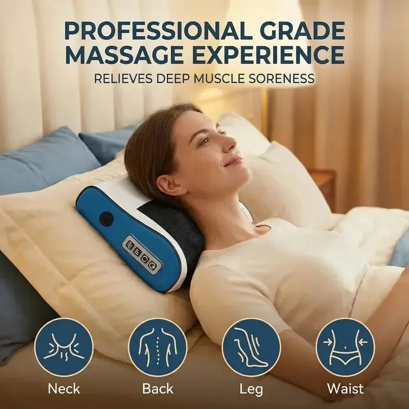 Multifunctional Neck Massager with Kneading, Hot Compress, Multi Speed