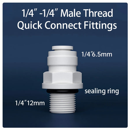Straight RO Quick Water Fitting &ndash; Durable 1/4 Inch Hose Connector 8