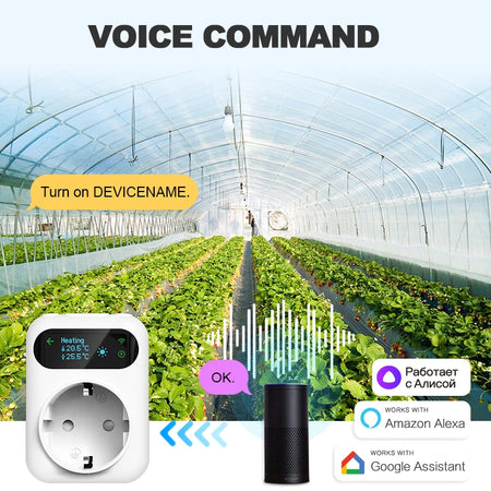 Smart Socket Thermostat Tuya - With WiFi And App Control