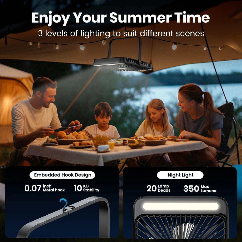 Warmco D4 Portable Desk Fan &ndash; Rechargeable 20000mAh