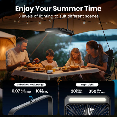 Warmco D4 Portable Desk Fan &ndash; Rechargeable 20000mAh