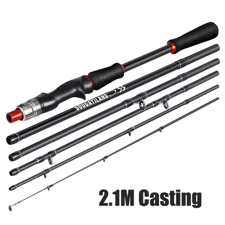 Sougayilang Carbon Fiber Fishing Rod - Lightweight &amp; Durable Lure Rod 2.1M Casting