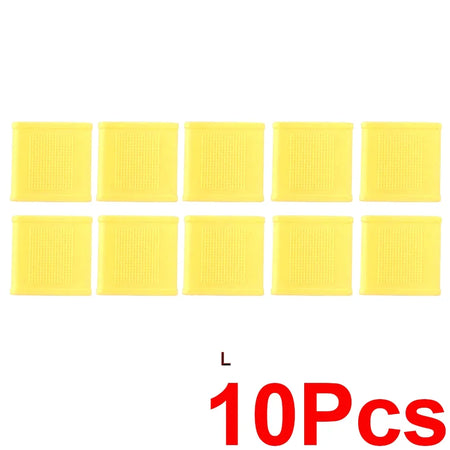 10Pcs Sports Finger Sleeves &ndash; Medical-Certified Silicone Protection Yellow-L-10Pcs / CHINA